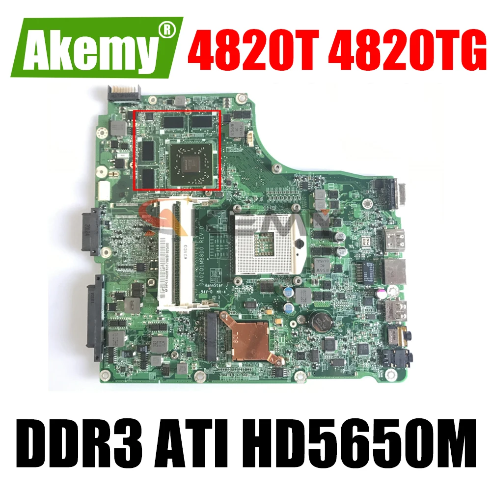 AKEMY DA0ZO1MB8D0 REV D MBPVL06001 MB.PVL06.001 для acer aspire 4820T 4820TG материнская плата HM55 DDR3 ATI HD5650M |