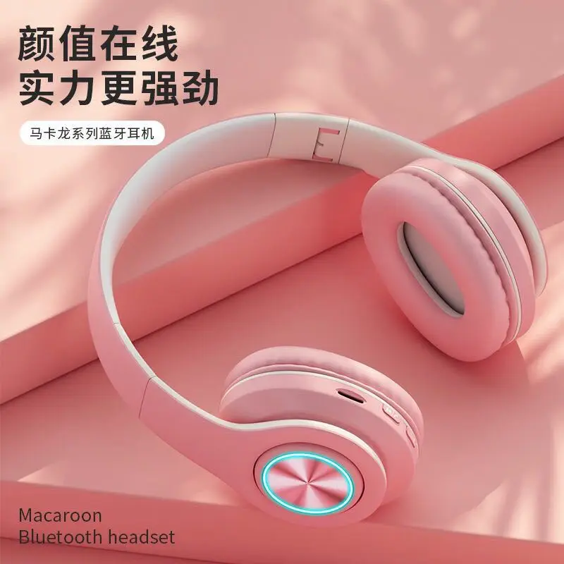 

Macaron bluetooth headset headset subwoofer mobile phone wireless gift headset