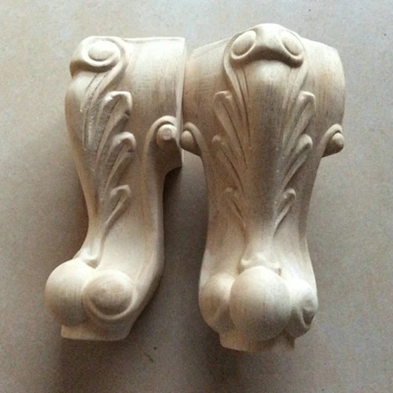 Деревянные резные ножки для мебели премиум-класса 4 шт. неокрашенные шкафа дивана