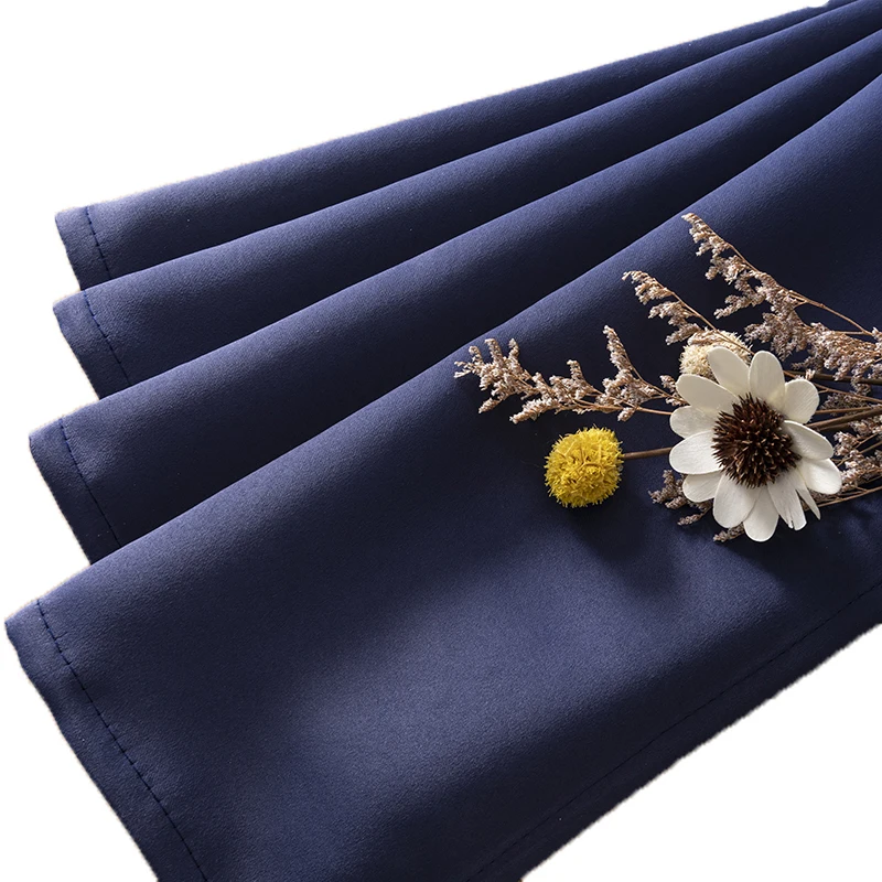 

ELKA Modern Blackout Curtains For Living Room Bedroom Window Treatment Blinds Finished Drapes Solid Color Kitchen Curtains