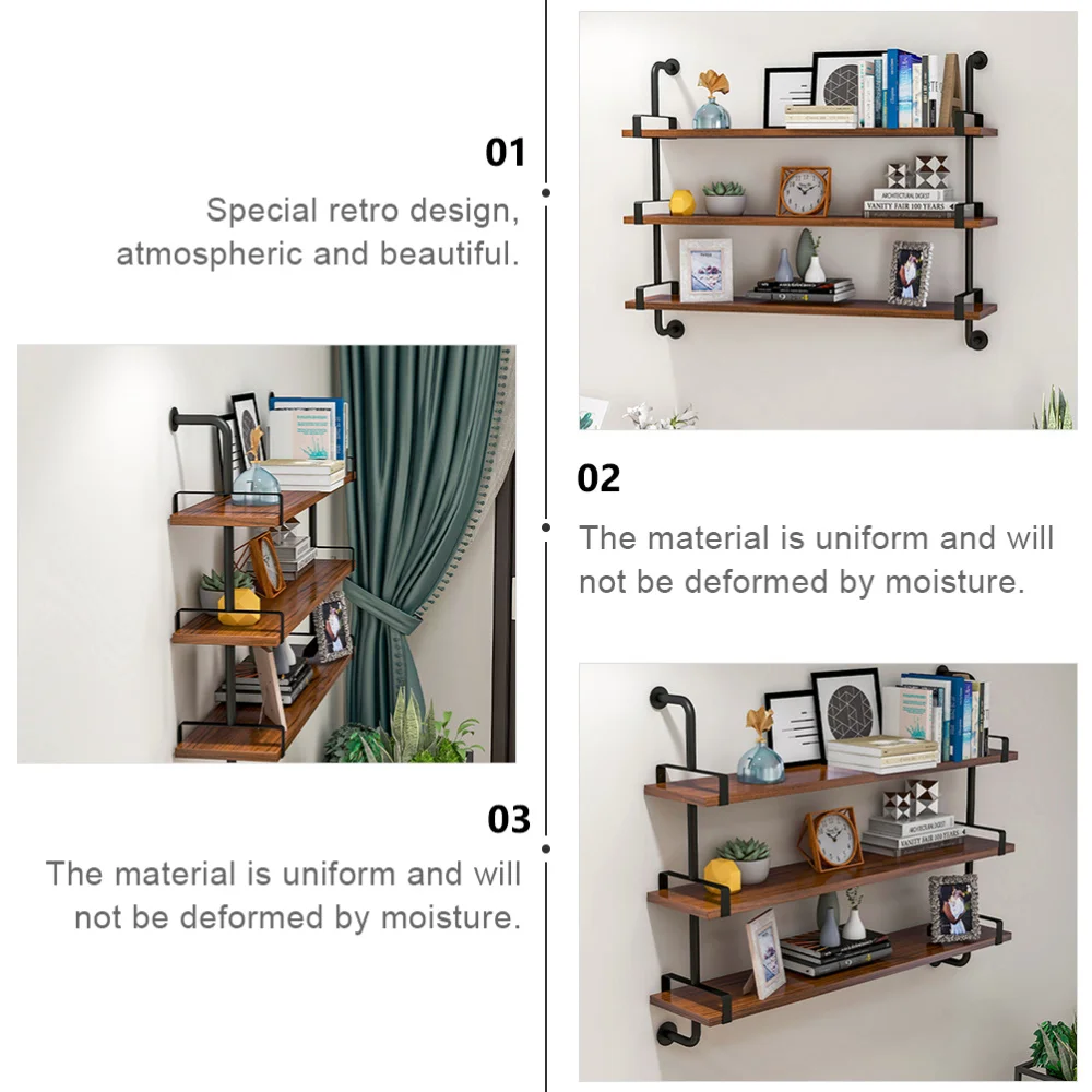

Multi-layer Sundries Wall-mounted Organizer Shelf Iron Art Storage Rack