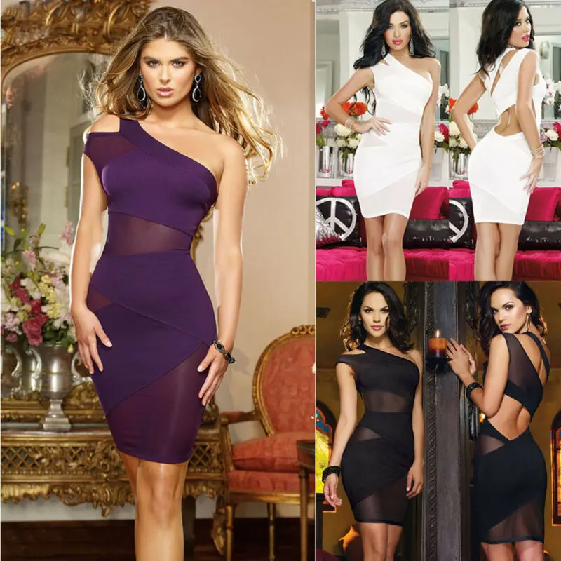 Женские Сексуальные облегающие однотонные платья без рукавов вечерняя Клубная