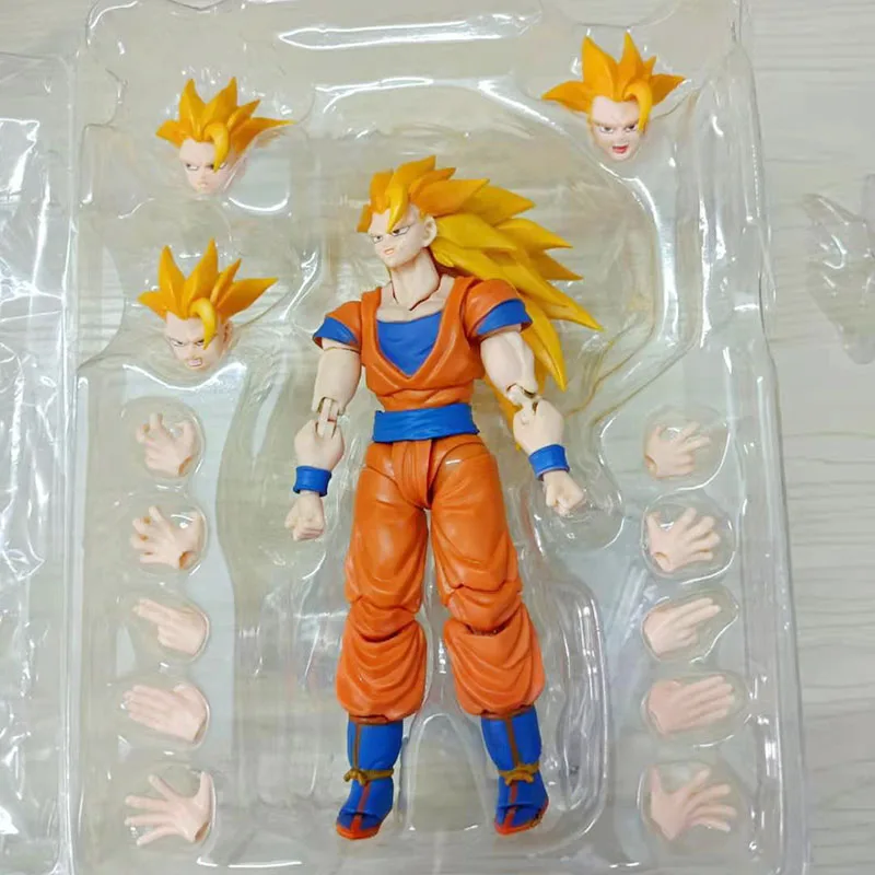 Dragon Ball Super Saiyan 3 Son Фигурка Гоку в действии Игрушки для детей SHF моделирование