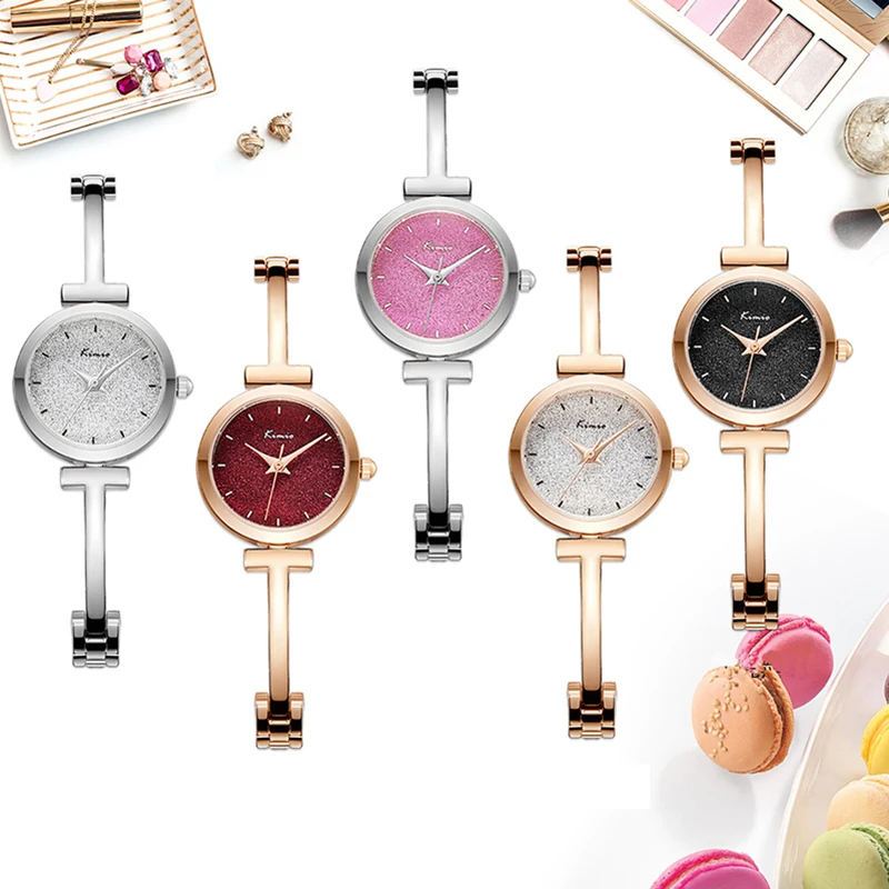 

NO.2 Brand Gypsophila Women Bracelet Watch Ladies Stainless Steel Thin Dress Watches Star diamond Wristwatch Clock Gift