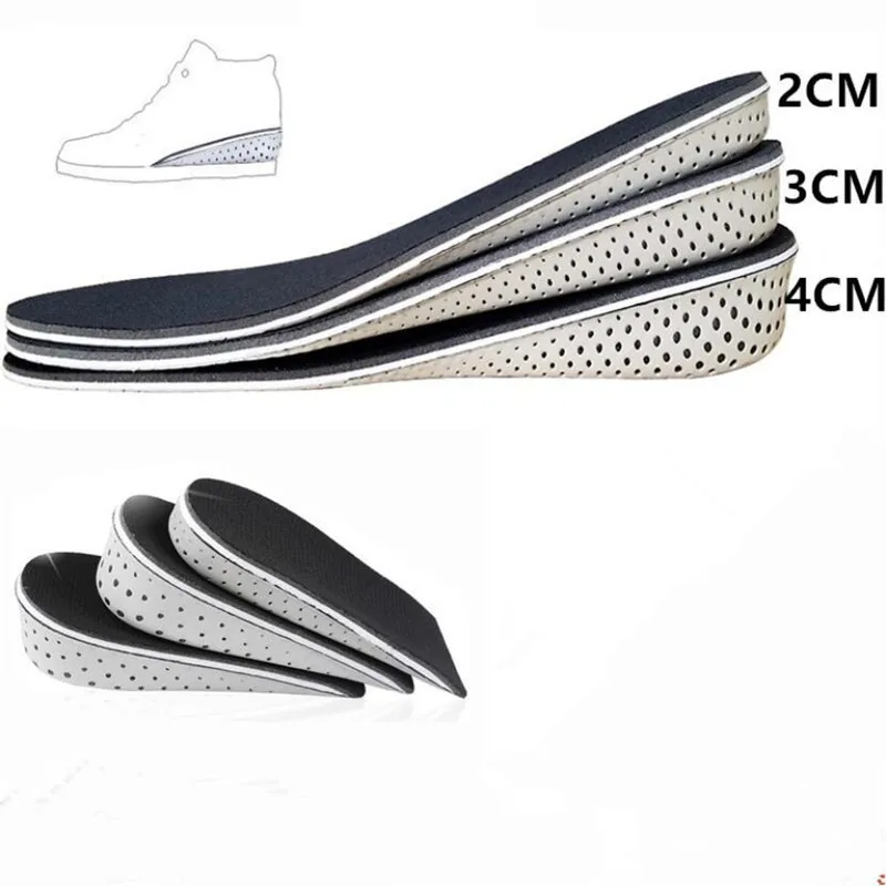 

Height Increase Insole 1 Pair Hard Breathable Memory Foam Heel Lifting Inserts Shoe Lifts Shoe Pads Elevator Insoles for Unisex