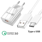 Адаптер для быстрой зарядки и передачи данных QC 3,0, Micro USB, Type-C, для Huawei, Samsung S6, S7, S8, S9, S10, Xiaomi