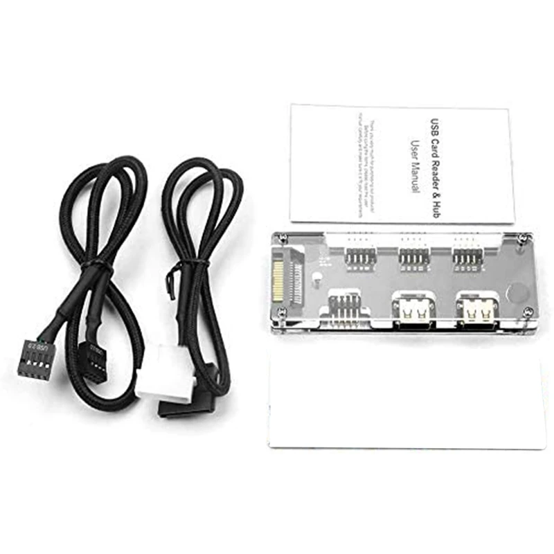 

USB2.0 HUB, Motherboard 9 Pin USB2.0 Expands Into 3 9 Pin USB 2.0 ,2 USB a 2.0 and 15 Pin SATA Power Ports for Computers