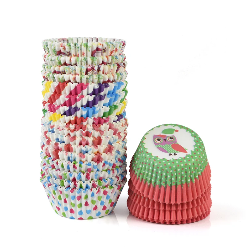 100 шт. чашки для выпечки кексов сделай сам бумажный поднос подносы кухонные