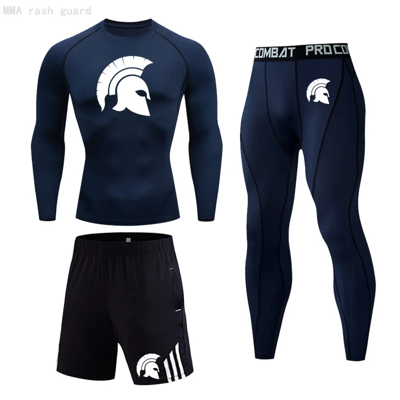 

Новый спортивный костюм, мужские беговые колготки, Компрессионные Леггинсы, одежда для тренировок ММА, высококачественный спортивный кост...