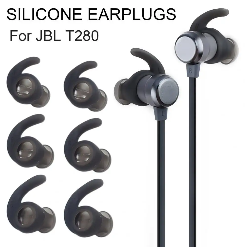 

3 Pairs Earbud Protector Comfortable Dust-proof In-ear Silicone Ear Bud Tips Earphone Tips for JBL T280BT