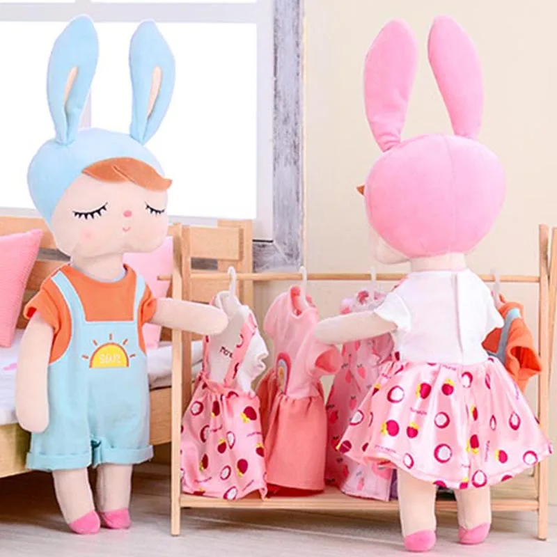 43 см милые мягкие наряды Metoo Angela Куклы Kawaii Кролик игрушка чучело Плюшевые игрушки для детей Рождественский подарок на день рождения