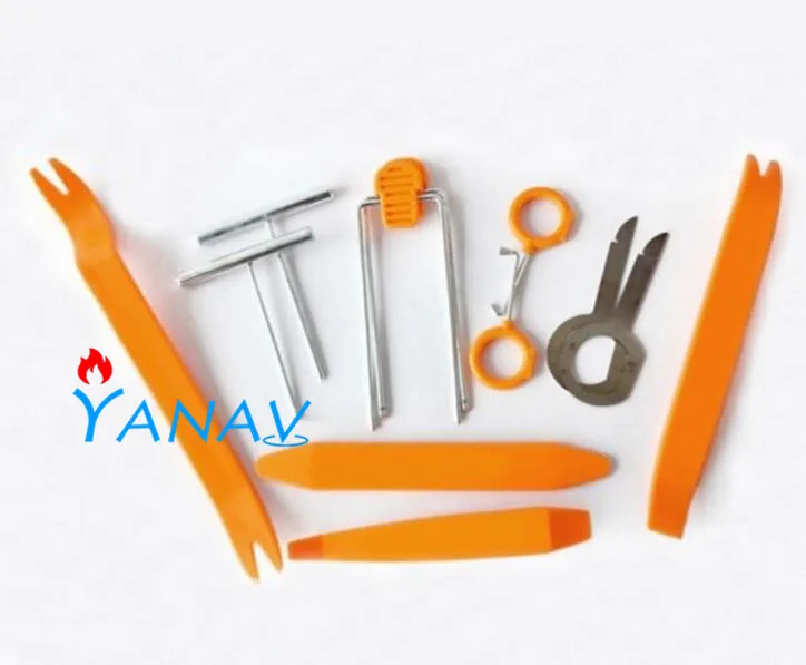 12 шт./компл. пластиковый автомобильный радиоприемник дверной зажим отделка