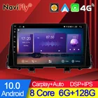 NaviFly 7862C 8 ядер 6G 128G 1280*720 Carplay Android 10 все в одном автомобильная интеллектуальная система для Kia Morning 3 Picanto 2017 - 2020