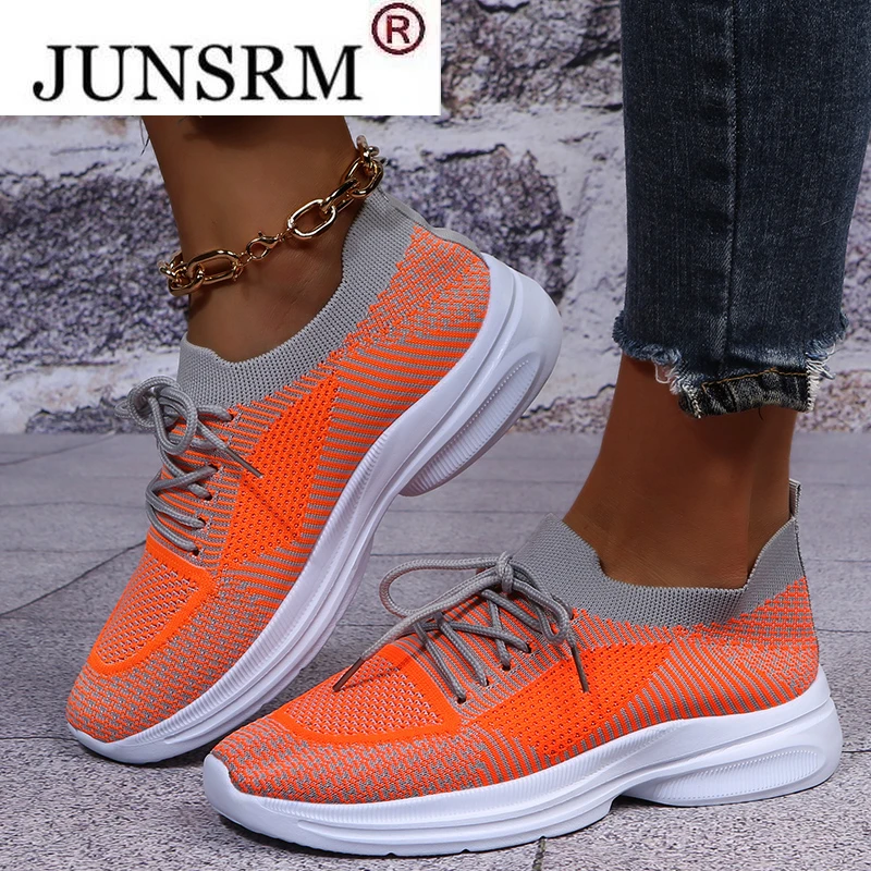 

Fashion Women Shoes 2022 Autumn Casual Platform Sneakers Breathable Non-slip Lacing Shoes Vulcanized Shoes Large Size 35~44