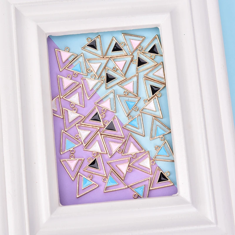 10 шт./компл. креативные квадратные треугольные подвески геометрическая форма