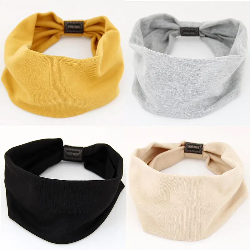 

Big Wide Cotton Headband for Women Hair Accessories Fashion Solid Color Hairbands Korean Soft Head Band Girl Sport Turban