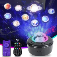 led star galaxy projector ocean wave night light planet projector app remote control music player room party decor lamp gifts