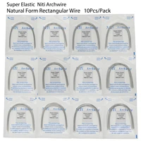 100pcs10packs dental orthodontic natural form super elastic rectangular niti arch wire archwires arches upper lower