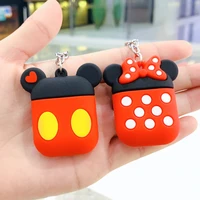 disney creative cartoon keychain cute mickey minnie key ring pendant jewelry accessories couple backpack ornaments gifts