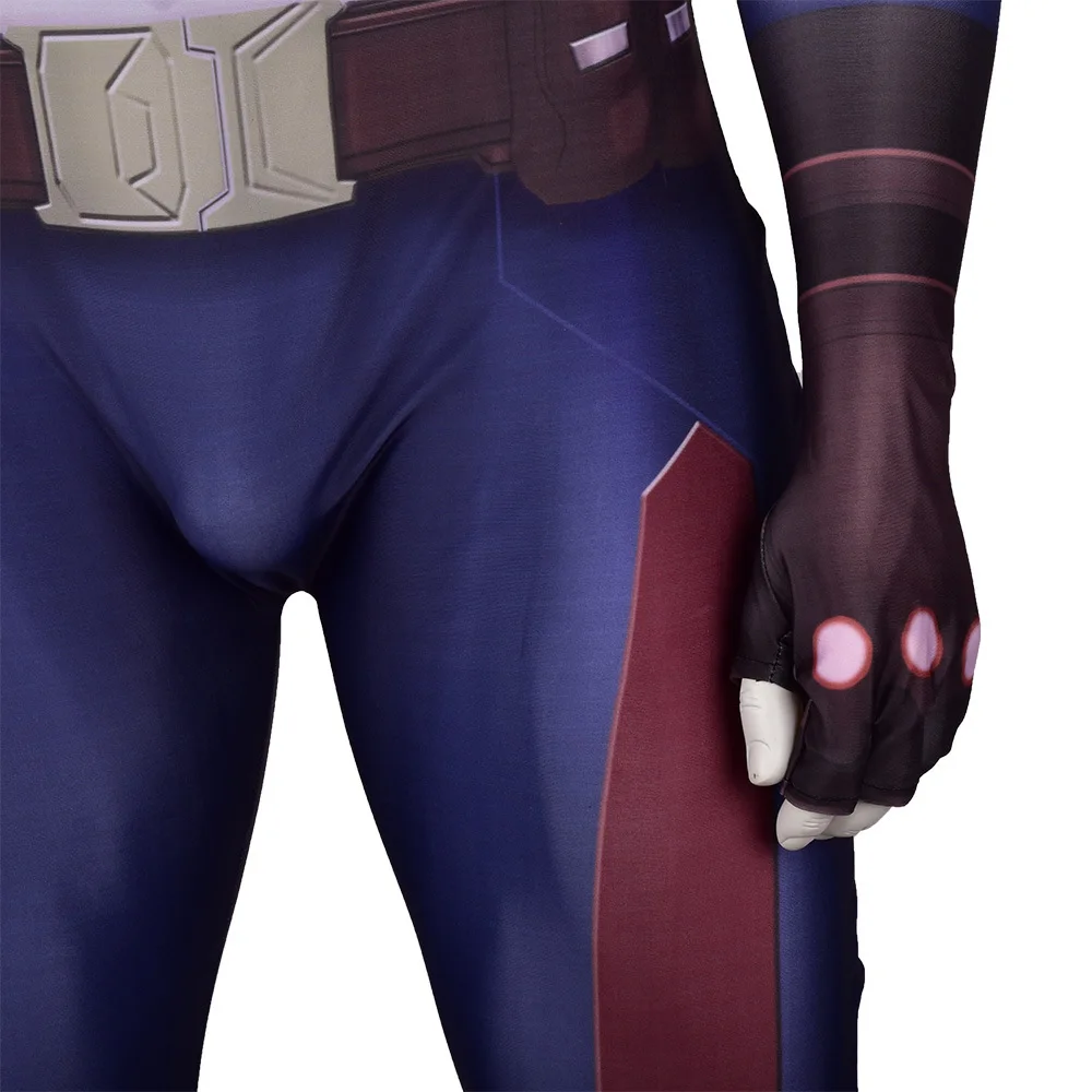 Костюм для косплея Капитана Америка боевой костюм Мужское боди цельнокроеные