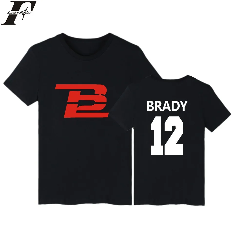Падение ShippingLUCKYFRIDAYF Том Брэди Футболка Летний tom футболка brady homme для мужчин в