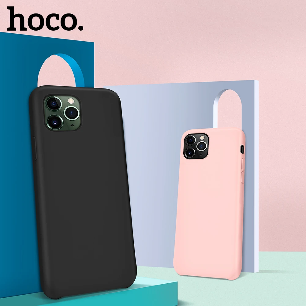 Жидкий силиконовый чехол HOCO для iPhone 11 Pro Max X XS Max XR, ультра тонкая задняя крышка, стильный премиум класса, роскошный бизнес