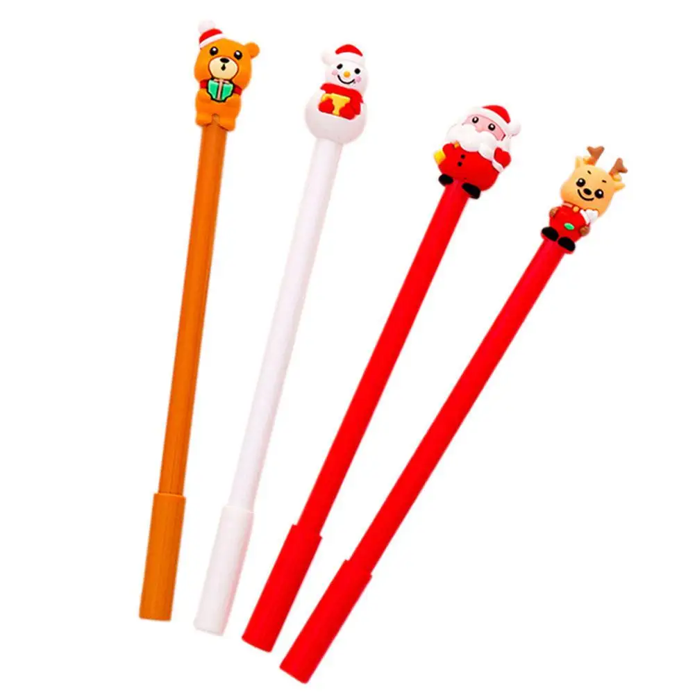 

Christmas Black Gel Pen Cute Cartoon Santa Clause Snowman Deer Bear Neutral Pen