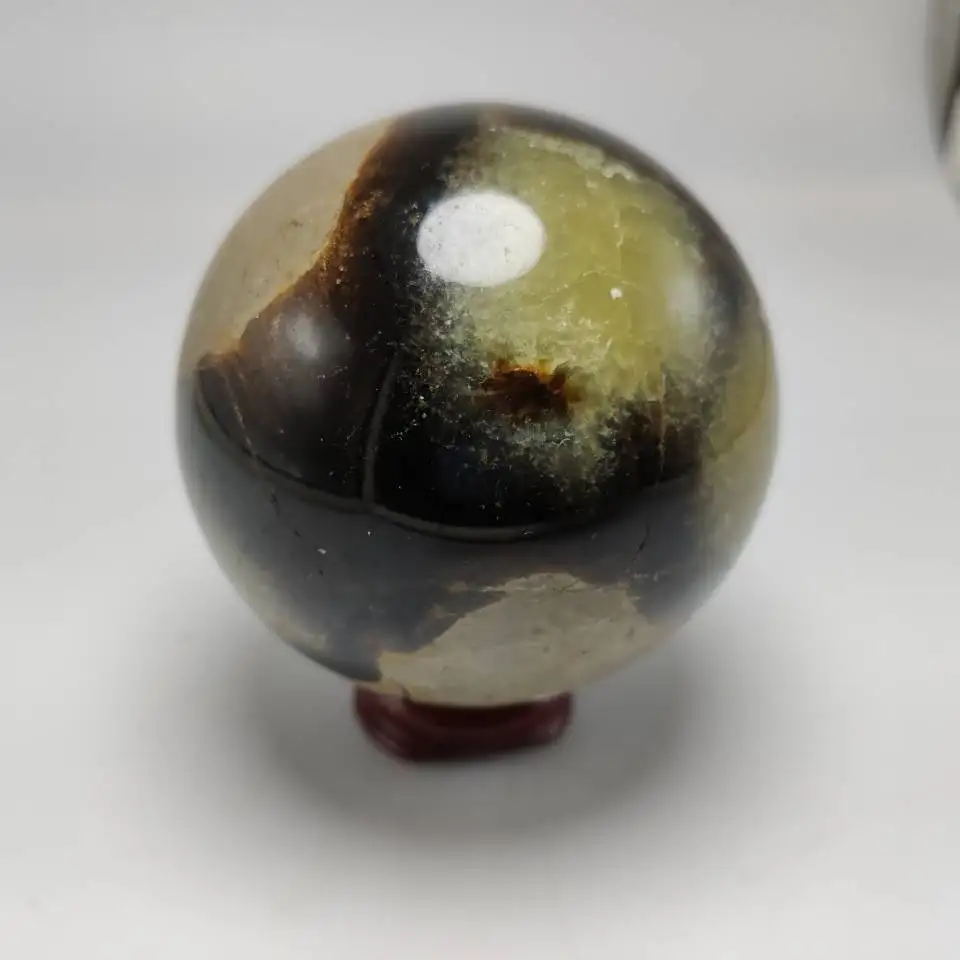 

65-70mm Natural Septarian Quartz Crystal Sphere Ball Healing