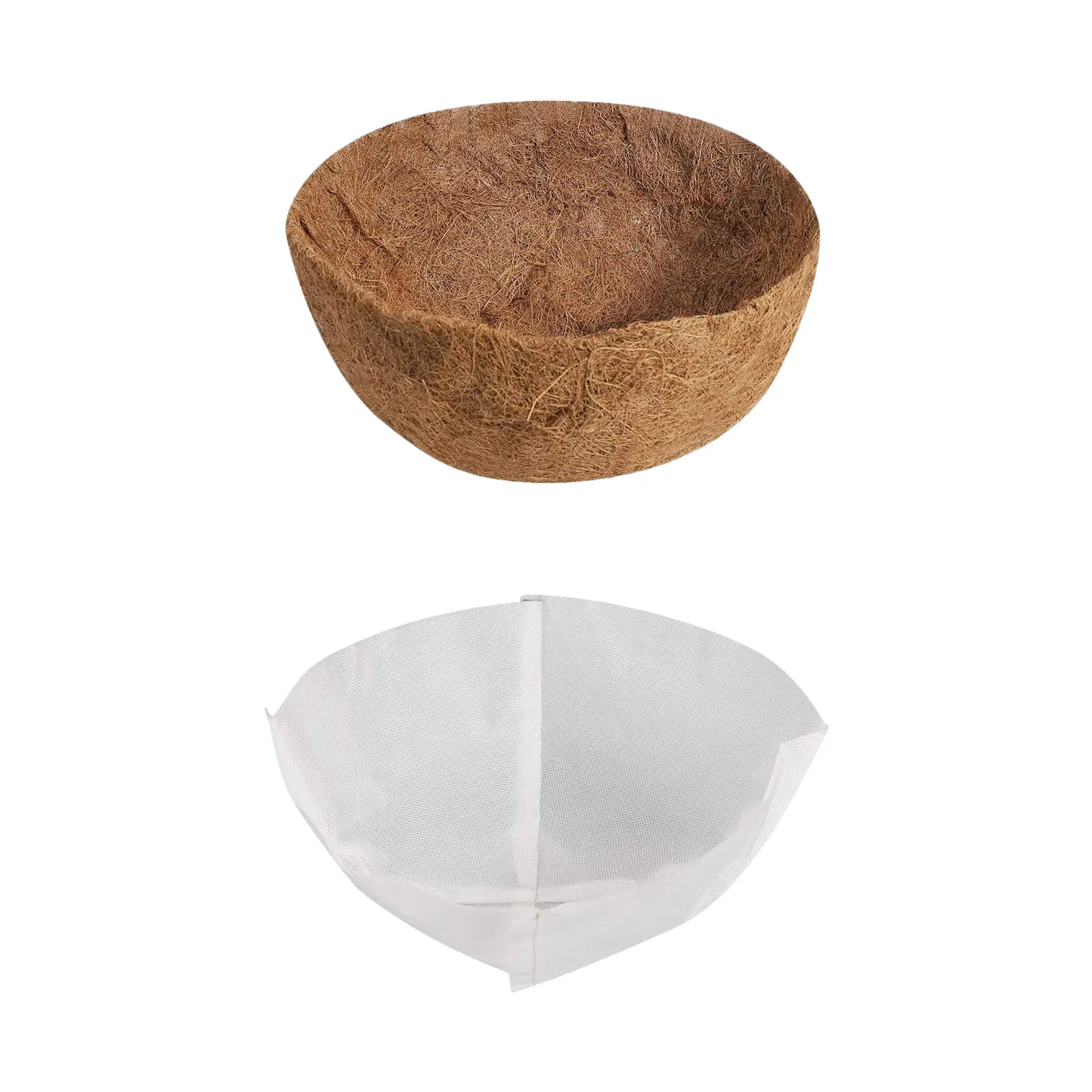 

Replaceable Thick Coco Coir Liners Multiple Sizes Strong Water Absorption Coconut Fiber Lining For Hanging Planter Regular