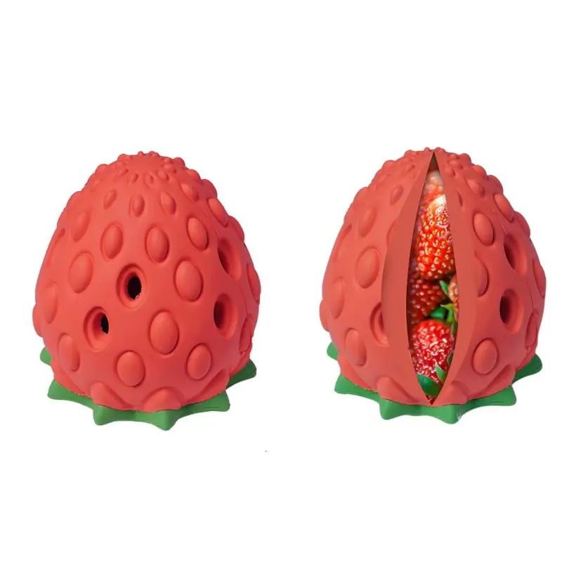 

Pet Dog Toy Tooth Cleaning Ball Rubber Fruit Shape Stretch Rubber Teddy Chihuahua Bite-resistant Food Ball Molar Chew Fidget Toy