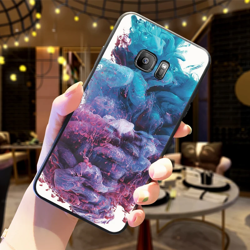 С принтом &quotпоп-арт&quot крышка Мягкий силиконовый чехол для телефона Samsung Galaxy S6 S8