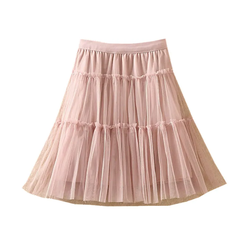 

female summer high waist show thin veil divided skirts cake bitter fleabane bitter fleabane skirt joker a word