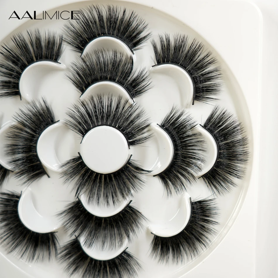 AAlimice 5 / 7 Pair 6D Faux Mink Lashes Long Thick lashes Big Dramatic Volume Eyelashes Strip false eyelash Wholesale Extensions | Красота и