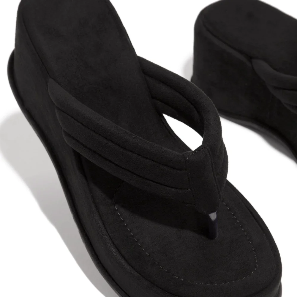 

Summer Solid Color Casual Clip Toe Flip Flops Women Wedges Sandals Light Comfort Shoes Women Platform Slipper Beach Sandals