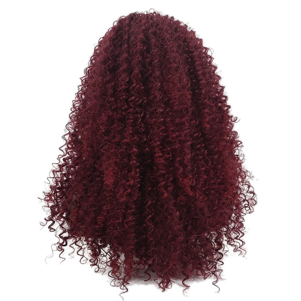 Yiyaobess Auburn Black Long Curly Headband Wig Women Synthetic Hair Cosplay Natural African American Wigs Perruque Bandeau Femme | Шиньоны и