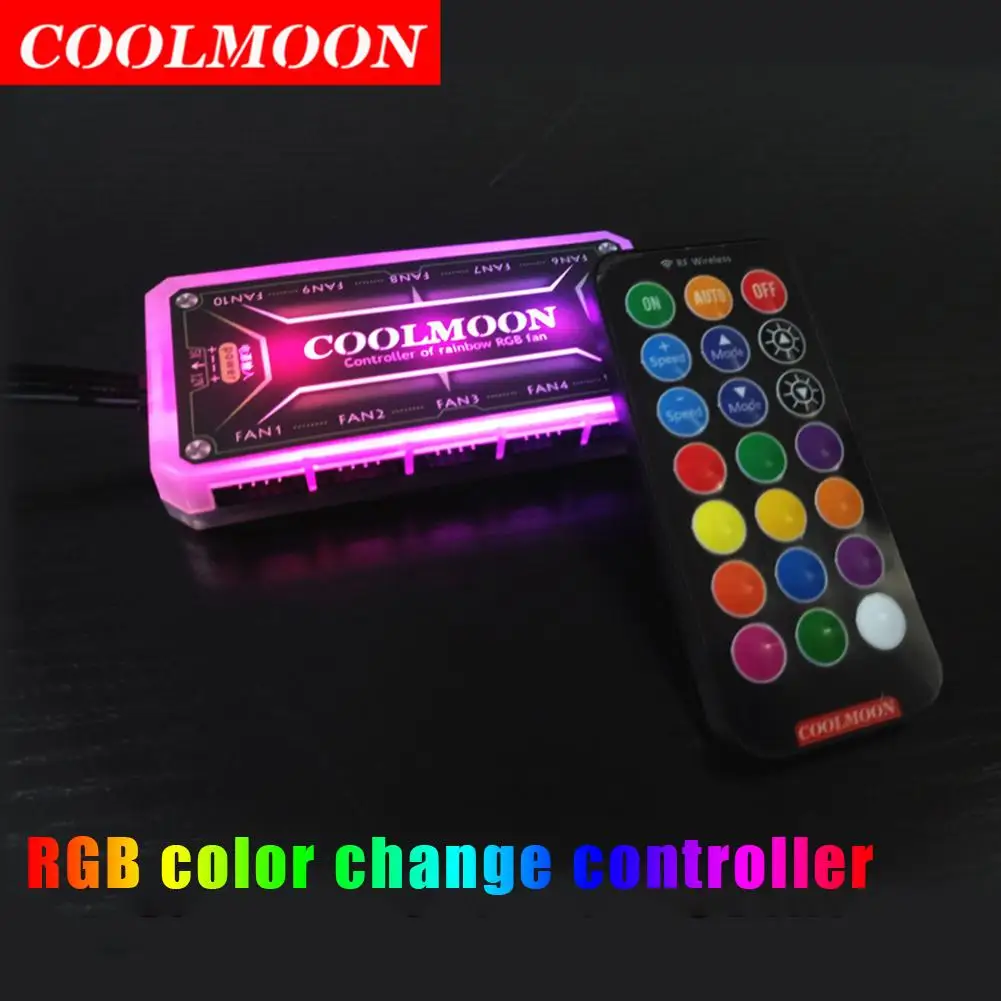 Пульт дистанционного управления COOLMOON RGB 12 В постоянного тока 5 светодиодный |