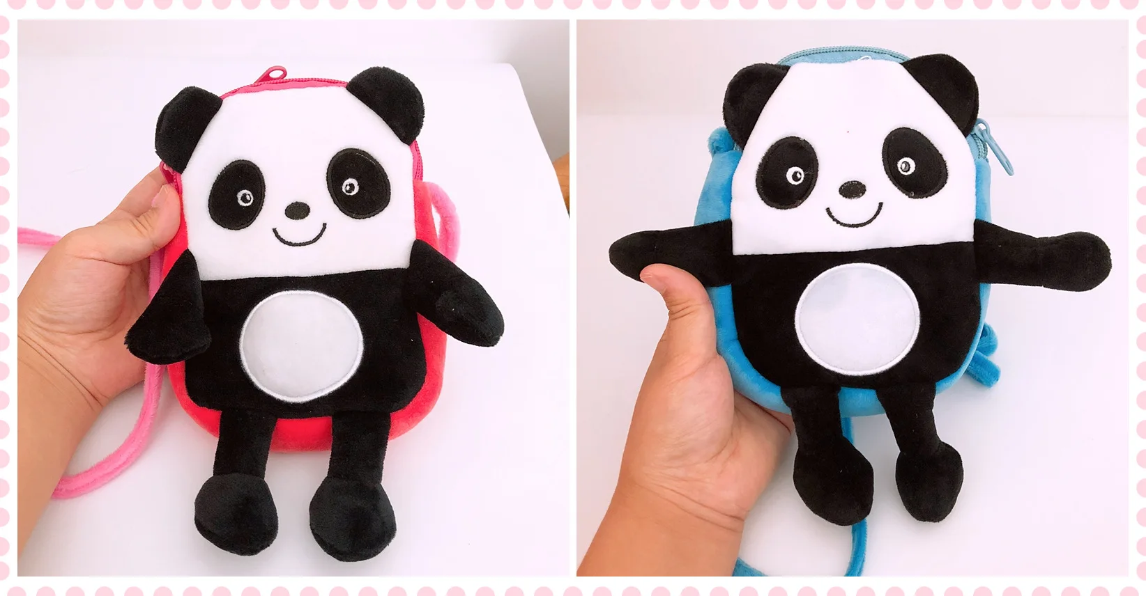 

LISM Cute Panda Anime Plush Shoulder Bag Handbags Cartoon Soft Tote Pouch Phone Bags Coins Purse Card Kid Gifts