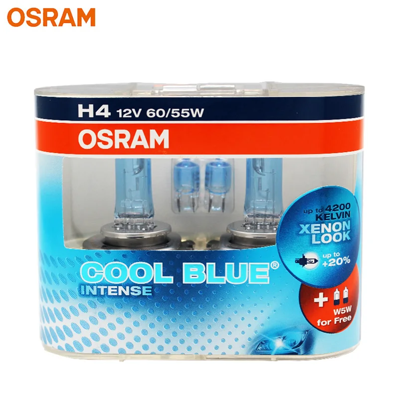 OSRAM H4 4200K 64193CBI холодный синий интенсивный 55 Вт ксеноновый вид оригинальные