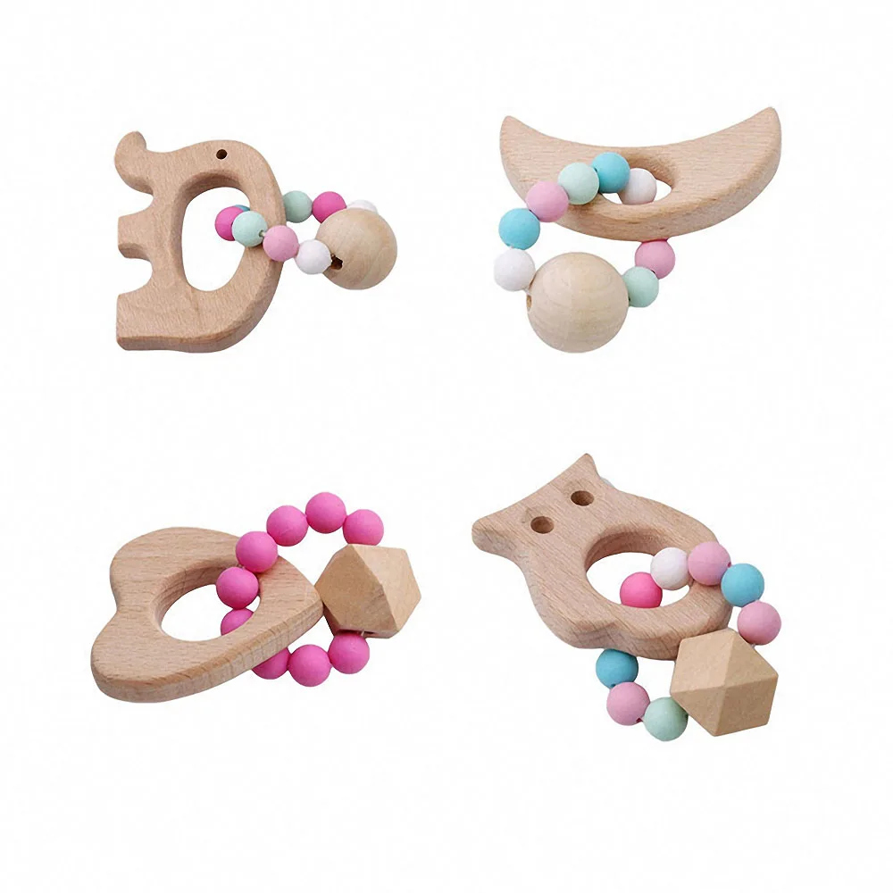 1 шт. деревянное кольцо прорезыватель для зубов|Детские прорезыватели| |