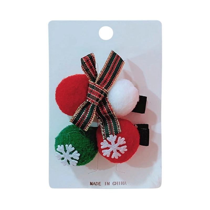 Cute Girls Hair Clips Christmas Santa Claus Design Hair Pin Set Children Hairpin Princess Hair Accessories