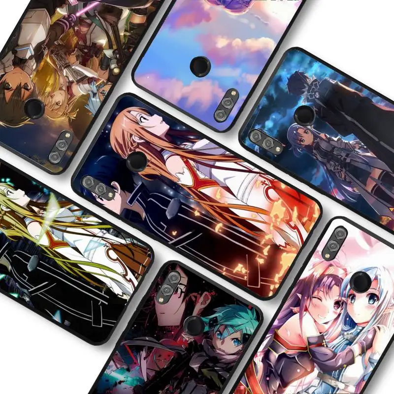 

SAO Sword Art Online Kirito Anime Phone Case For Huawei honor10Lite 10i 20 8x 10 Funda for Honor9lite 9xpro Back Coque