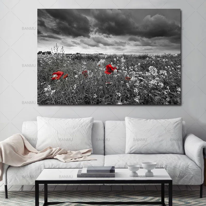 

Canvas painting Pictures tree home decor Pictures Wall art print landscape flower print for Living Room