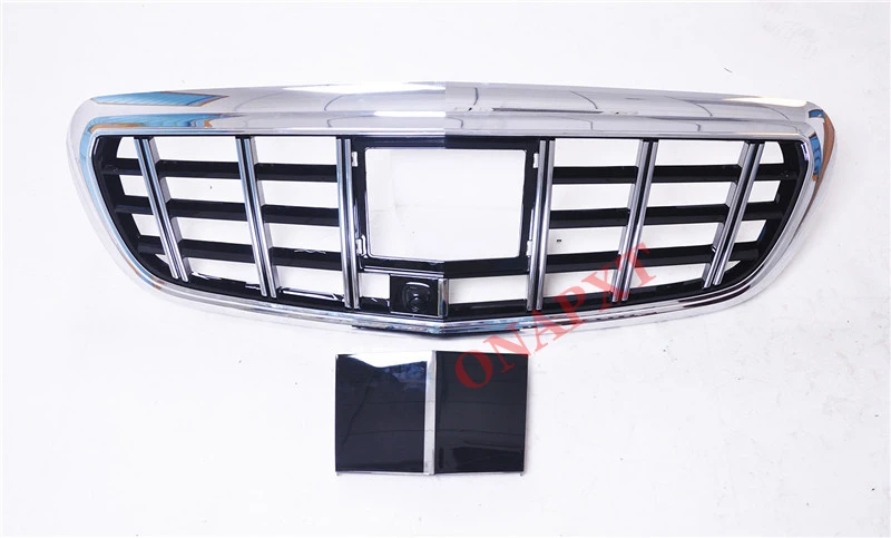 Средняя решетка для автостайлинга Mercedes-Benz E-class 2016-2020 W213 Maybach Style ABS передний бампер