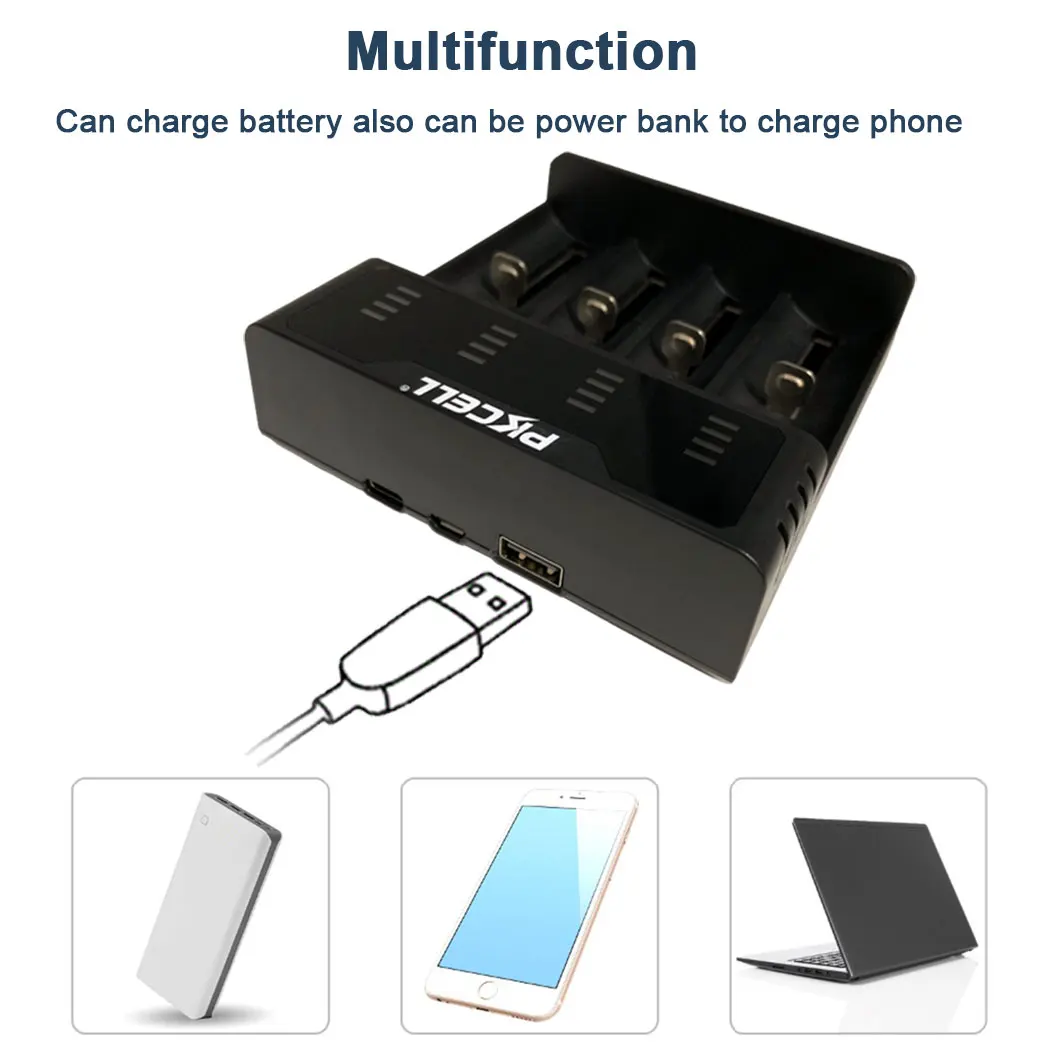 PKCELL AA/AAA зарядное устройство Зарядка 1,2 в 3,7 в AA/AAA 18650 перезаряжаемая батарея NIMH/NICD индикаторы зарядного устройства умное зарядное устройство