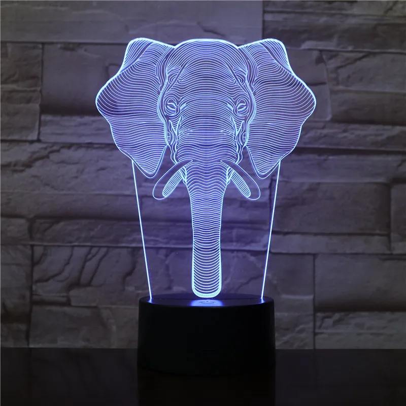 

Nighdn 3d Lamp Night Light Elephant Lamp Creative Colorful Illustion Desk Lamp Bedroom Bedside Lighting Gifts for Kids Birthday