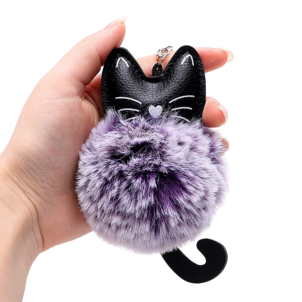 Помпон из искусственной кожи в виде головы кошки автомобильные аксессуары