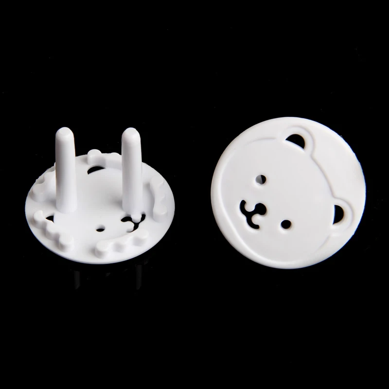 

10pcs Bear EU Power Socket Electrical Outlet Baby Kids Child Safety Guard Protection Anti Electric Shock Plugs Protector Cover