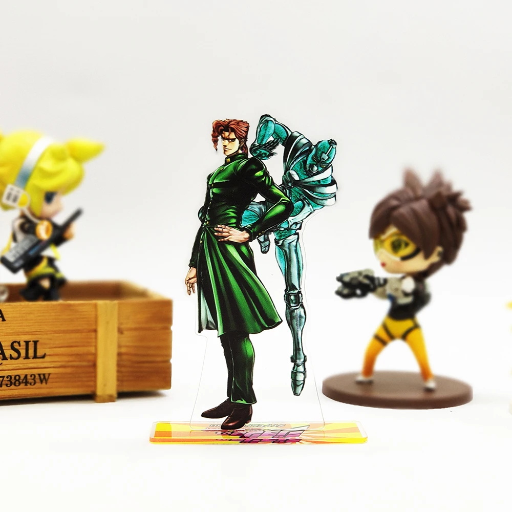 JOJO для невероятное приключение Kakyoin Нориаки Polnareff акриловая подставка фигурный модельный пластина держатель торт фигурки жениха и невесты; крутая футболка аниме