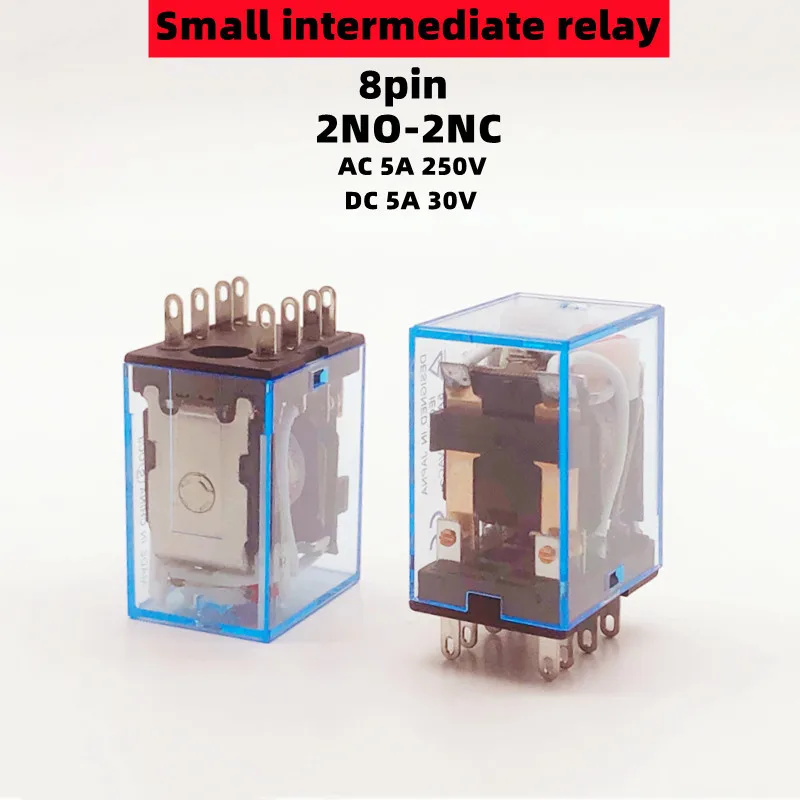 1 шт. MY2N-J HH52P DPDT миниатюрная катушка общий электромагнитный промежуточный релейный переключатель AC5A 250 В со светодиодом AC110/220 В DC12/24 В