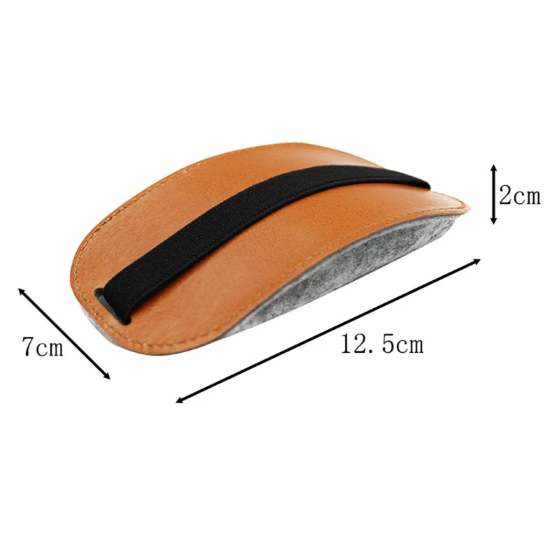 High Quality Durable Supplies Orange PU Leather Box Wireless Mouse Storage Bag For Apple Magic Household Portable Case | Дом и сад